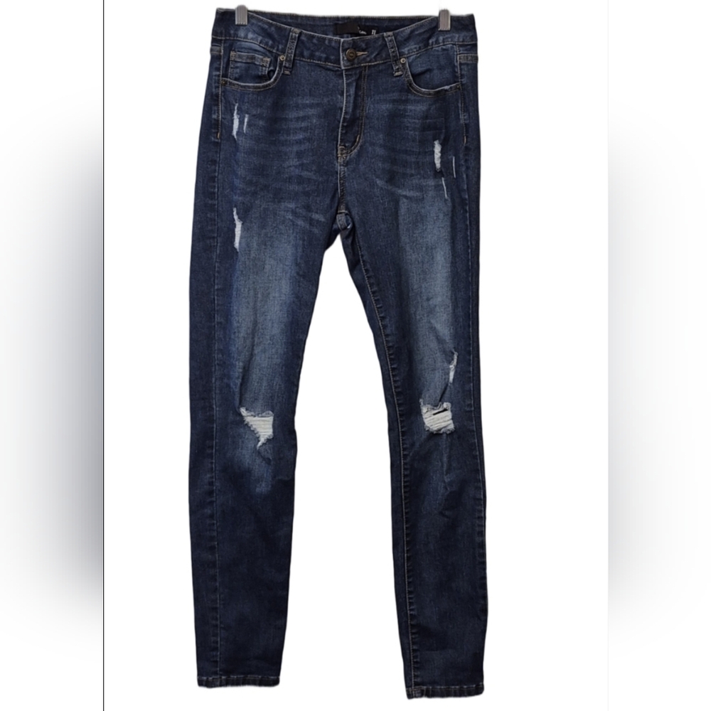 Seven7 Jeans Sz 11 Distressed Denim Blue Jeans Skinny